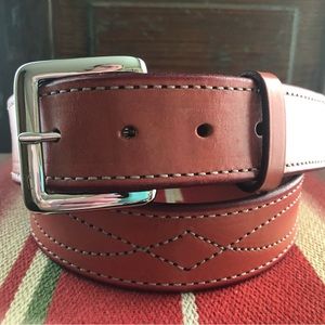 Greenhill Fancy Stitched Leather Belt